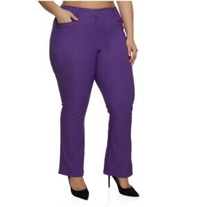 NWOT Fashion to Figure Purple Trousers Plus Size 1X